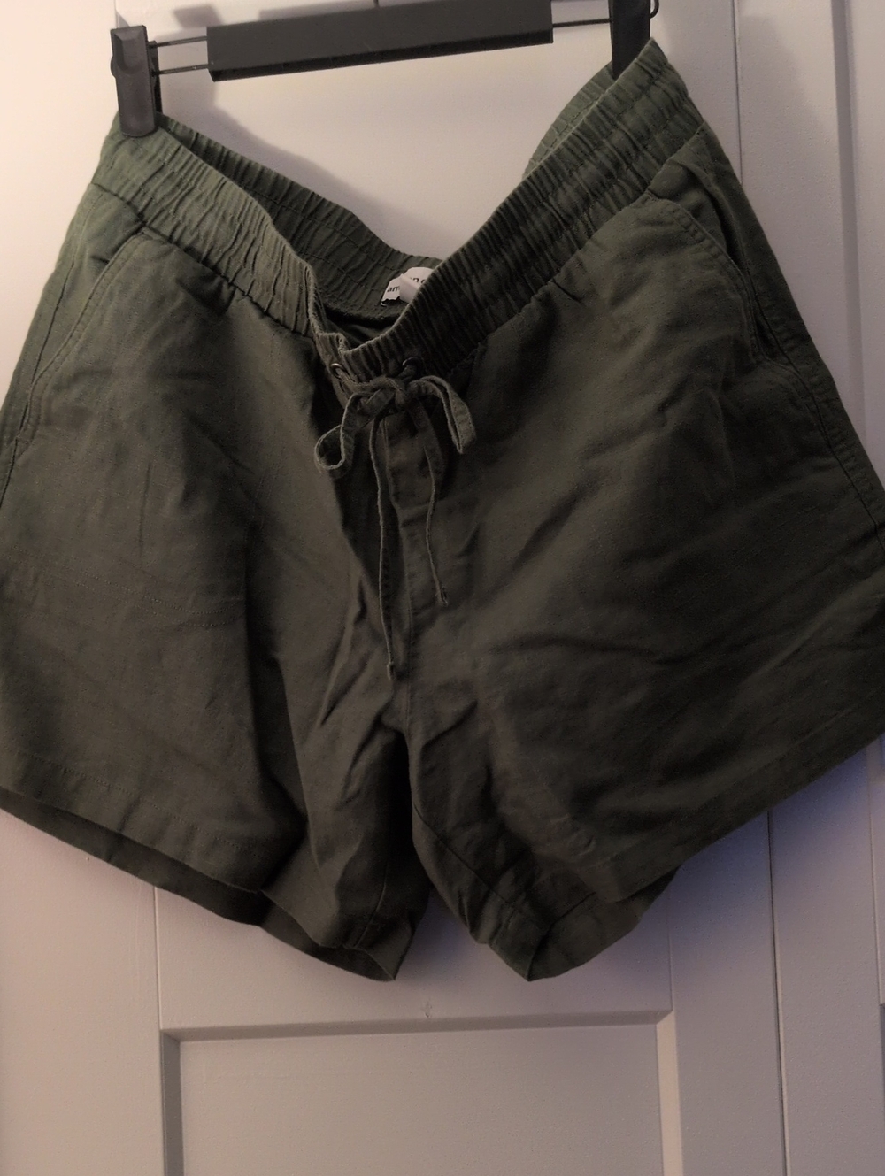 Amazon Essentials Olive High Waist Drawstring Women's Shorts